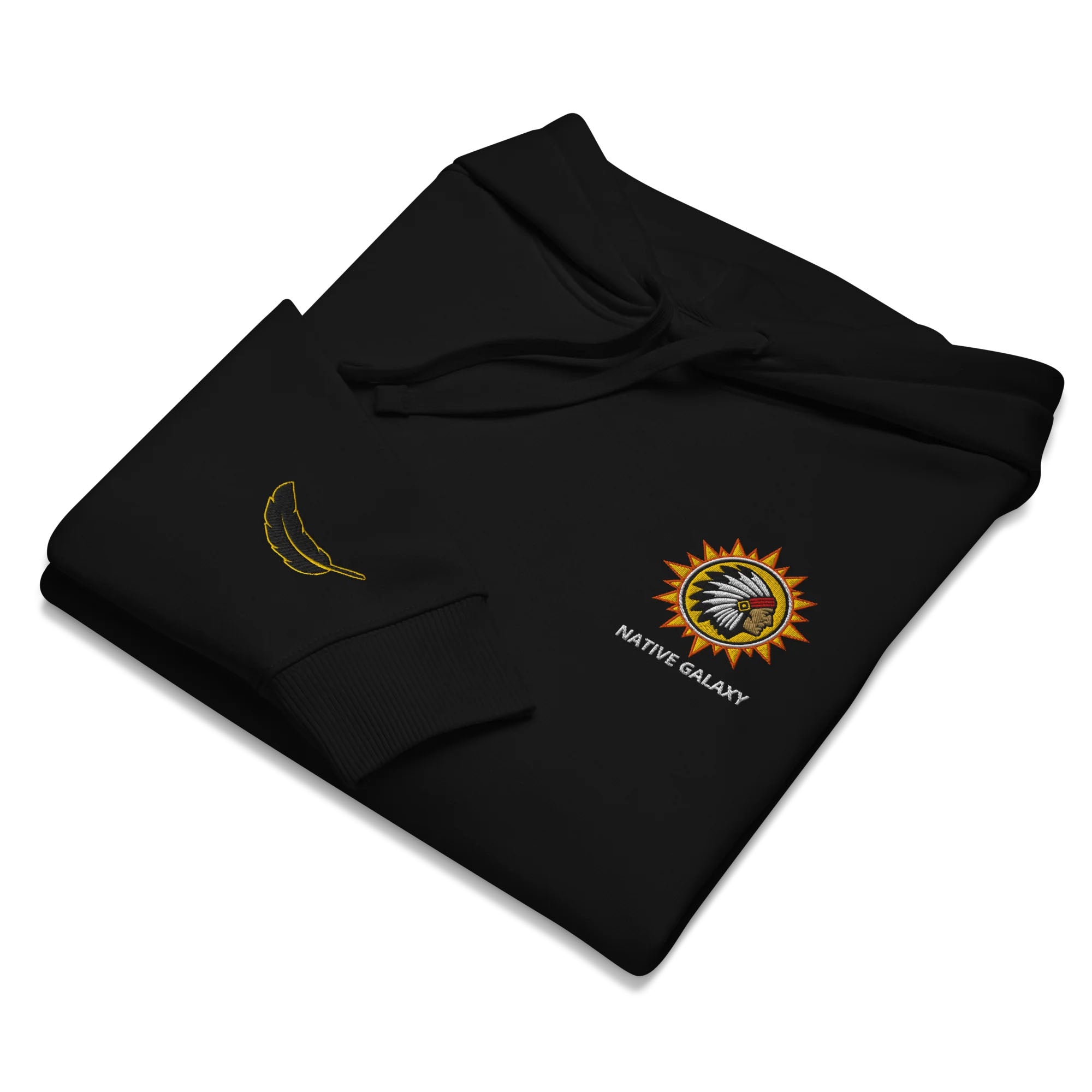 Native Galaxy Cosmic Hoodie (Embroidered Logo & Feather Sleeves) (Oversized fit)