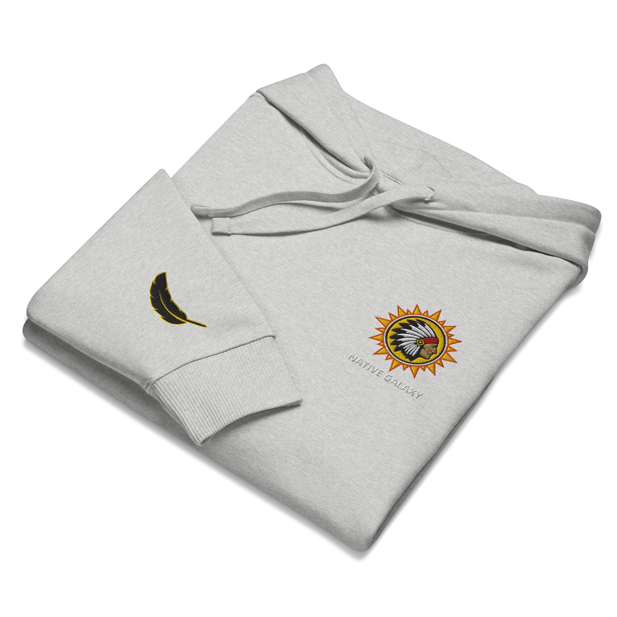 Native Galaxy Cosmic Hoodie (Embroidered Logo & Feather Sleeves) (Oversized fit)