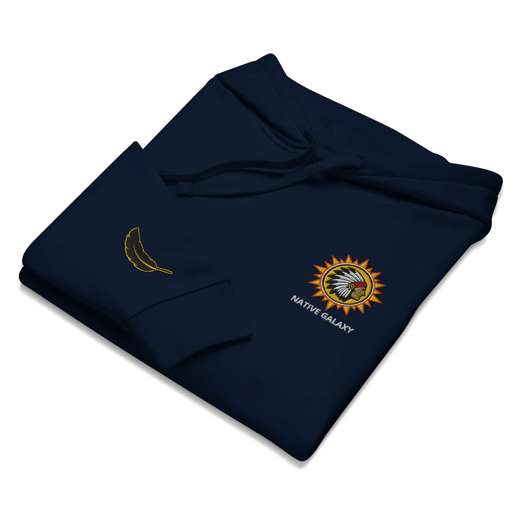 Native Galaxy Cosmic Hoodie (Embroidered Logo & Feather Sleeves) (Oversized fit)