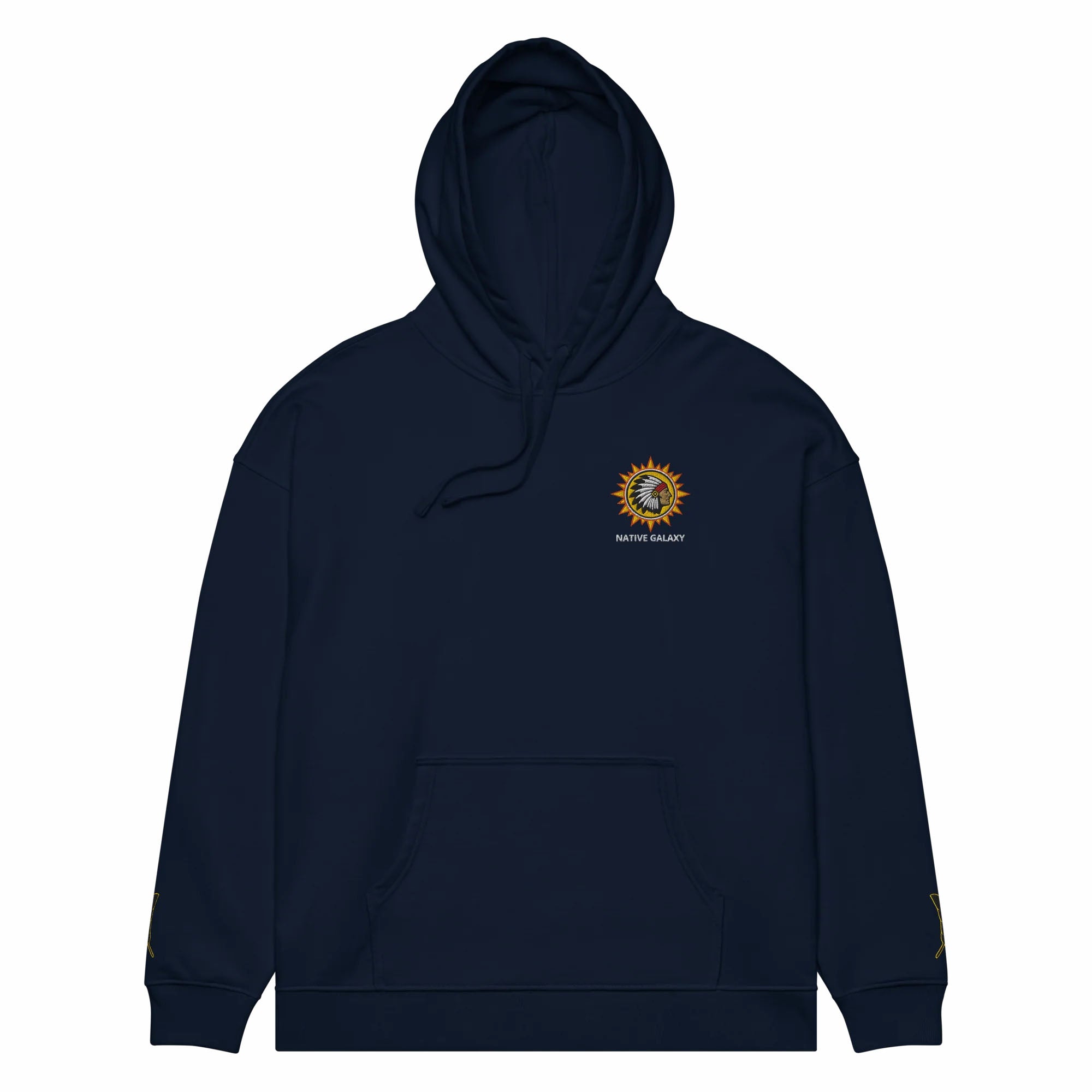 Native Galaxy Cosmic Hoodie (Embroidered Logo & Feather Sleeves) (Oversized fit)