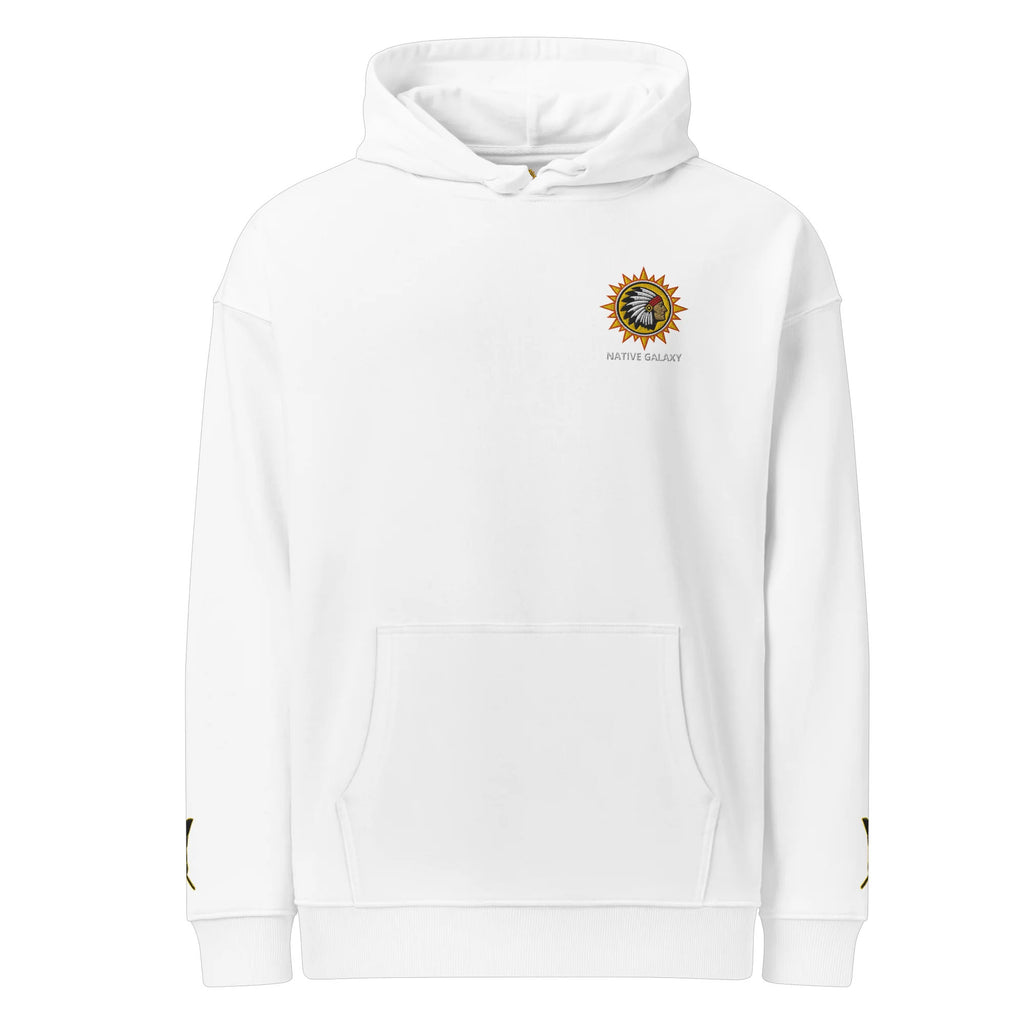 Native Galaxy Cosmic Hoodie (Embroidered Logo & Feather Sleeves) (Oversized fit)